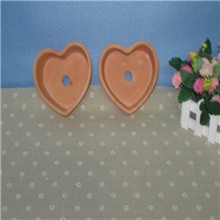 自然长青苔花盆心形陶盆出口陶盆多肉红陶花盆XX109