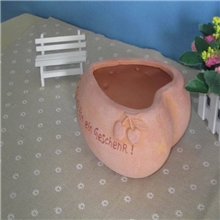 厂家直销陶瓷工艺潮州陶瓷XX137红陶花盆多肉专用盆