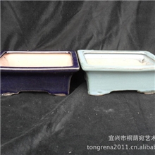 【注浆】现货６英寸带釉盆景盆
