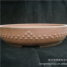 ［手工］现货紫砂花盆容器拼紫色园型鼓仔丸