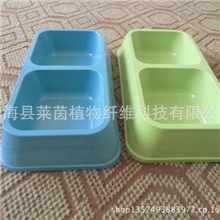 厂家直销批发宠物碗彩色植物纤维宠物双碗安全耐用绿色环保