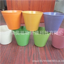 莱茵植物花盆厂家直销专业批发竹粉产品圆形可降解彩色花盆