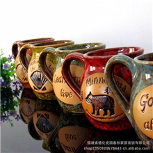 特价创意陶瓷杯ZAAK杯子个性水杯欧式咖啡杯复古杯多色混批