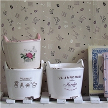 批发陶瓷花盆容器迷你小花盆家居日用吊桶花器摆件做旧收纳用具