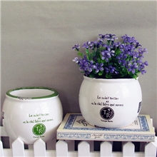 生产批发陶瓷仿旧搪瓷花盆容器园艺用具花器摆件陶瓷欧式罐状花盆