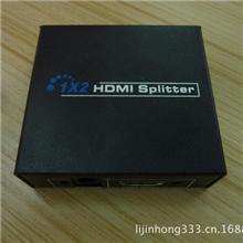 厂家直销1进2出hdmi分配器，1080P迷你铁壳,HDMI一分2.hdmi分