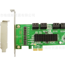 GE-9705-8I厂家大量供应短挡板PCI-E转8口SATAIII扩展阵列卡