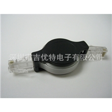 热销供应经久耐用1.5米网络伸缩线高品质RJ45伸缩网线信誉保障