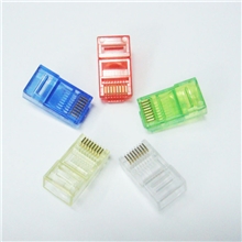 进口彩色水晶头超五类水晶头一流品质RJ45网络水晶头