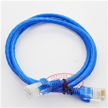 安普泰科CAT5E超五类2米网络跳线彩色网线全铜成品网线蓝色