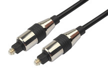 厂家直销POF塑料光纤toslink塑料光纤金属外壳组装光纤音频线