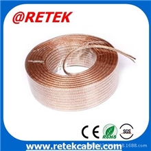 专业生产一对并排透明音箱线，F8透明音箱线，厂家直销