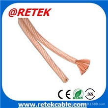 一对并排透明音箱线，F8透明音箱线