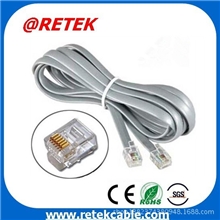 RJ11扁平电话跳线，4芯扁平电话线