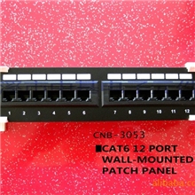 墙式12口CAT6综合布线配线架