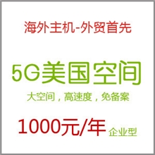 5G美国企业型虚拟主机空间容量5000M