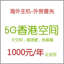 5G香港企业型虚拟主机空间容量5000M