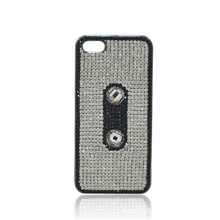 苹果4手机壳镶钻iphone5手机壳水晶经典复古磁带手机壳