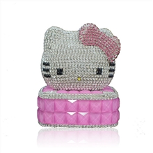 汽车香水车载香水汽车香水瓶果冻水晶KT萤光水晶水钻香水盒