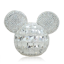 汽车香水车载香水汽车香水瓶米奇头香水座mickey水钻香水盒