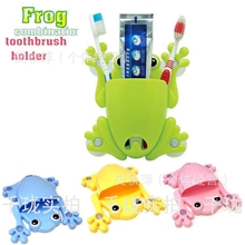 韩国新款卡通青蛙牙膏牙刷架创意吸盘洗漱用品懒人牙刷架厂家批发