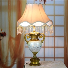欧式树脂布艺台灯田园家居台灯床头照明台灯家用台灯863A