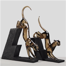 简约现代塑料树脂工艺品豹子摆件家居装饰品创意酒柜摆设时尚精品