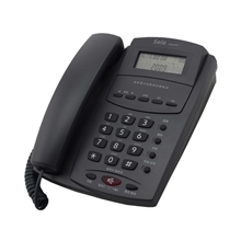 sela西凌电话机来电显示1米免提闹钟功能白色铁灰色4121F