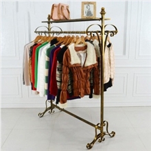 铁艺服装展示架落地服装店展示架服装架道具中岛架双杆服装架