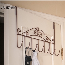 铁艺门后挂钩无痕免钉挂钩创意欧式毛巾挂门背挂衣架铁艺
