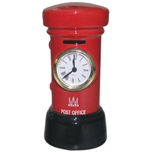 工厂直销英风邮筒存钱筒加时钟英国电话亭存钱箱加时钟钱罐