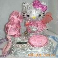 卡通造型电话镶钻hellokitty电话镶钻精美礼品电话