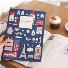 默默兔韩国文具16K卡通插画封面记事本大号日程日历计划本