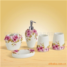 好心艺正品卫浴三色堇卫浴五件套卫浴用品田园卫浴系列