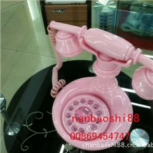 粉红色电话机hellokitty卡通电话可爱电话机奇特创意电话机