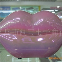 珠光粉红唇电话机/性感红唇电话机迷你造型电话