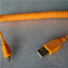 厂家直销micro彩色弹簧数据线彩色数据线卡通数据线