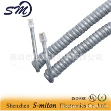 电话曲线/电话机配套线/弹簧线4P4C2米