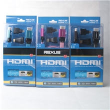 三合一HDMI高清线佳能、尼康单反相机高清线mini/microHDMI