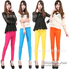 爆款糖果色九分糖果色铅笔裤小脚铅笔裤铅笔裤厂家批发