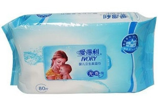 爱得利婴儿专用柔湿巾健康无味婴儿湿巾批发婴儿用品专柜正品