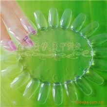 美甲用品批发指甲色板椭圆形色轮太阳花色板20色透明自然