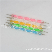 工厂直销大量现货供应美甲点花笔螺旋杆5支套点花针美甲用品