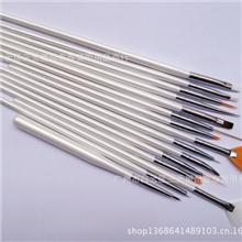 美甲笔刷白杆粉杆珍珠杆15支套双色毛彩绘笔美甲工具多色可选