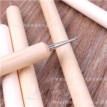 美甲笔刷木杆点钻笔双头点钻笔美甲取钻笔点花笔工厂直销批发