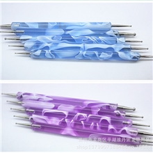 点缀笔5支点钻笔海浪杆点钻笔紫色5支装蓝色5支套美甲工具