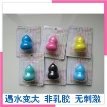 葫芦绵|水滴棉橄榄形遇水变大干湿两用粉扑化妆用品批发婕熙