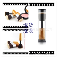 2013年厂家现货批发化妆刷,竹子柄平头刷，带食品包装的环保刷子