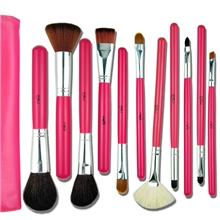 化妆套刷MSQ/魅丝蔻动物毛11支枚红化妆刷套装限量工具