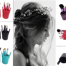 12支圆筒专业化妆套刷厂家生产直销